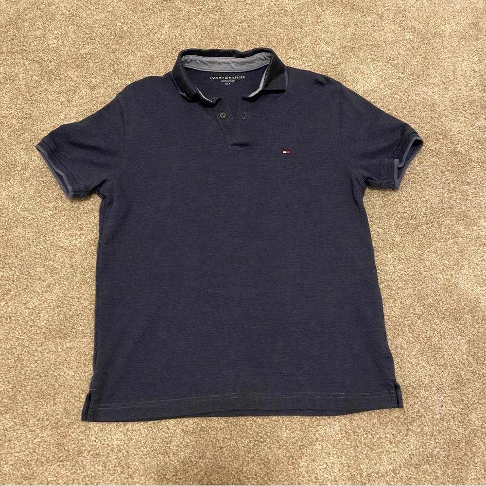 Tommy Hilfiger Men's Dark Blue Polo Shirt